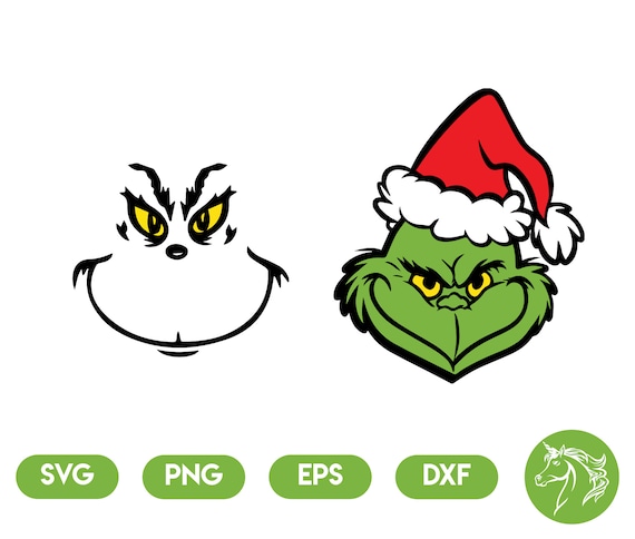 Download Grinch Face Svg Grinch Svg Christmas Grinch Svg Cricut Vinyl Cutter Cut File Svg Eps Dxf Pdf File