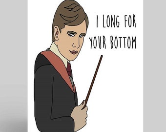 I Neville Wanna Be Without You White Card Harry Potter Card Blank Card Neville Card Love Card Neville Longbottom I Miss You Card.
