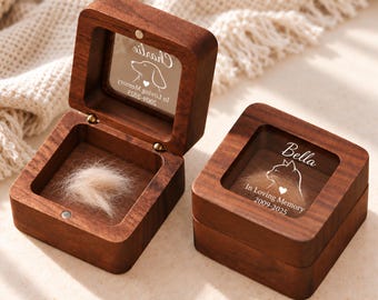 Custom Pet Memorial Keepsake Box, Pet Loss Sympathy Gift
