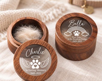 Personalised Dog Memorial Box, Custom Name Keepsake for Fur & Small Mementos,Pet Sympathy Gift for Dog Mom