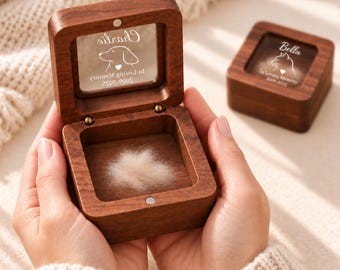 Personalised Pet Loss Gift, Wooden Memorial Keepsake Box for Dogs and Cats