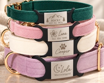 Personalised Puppy Collar ID Tag, Lightweight Slide-On Design with Silicone Holder,Pet Collar Name Tag