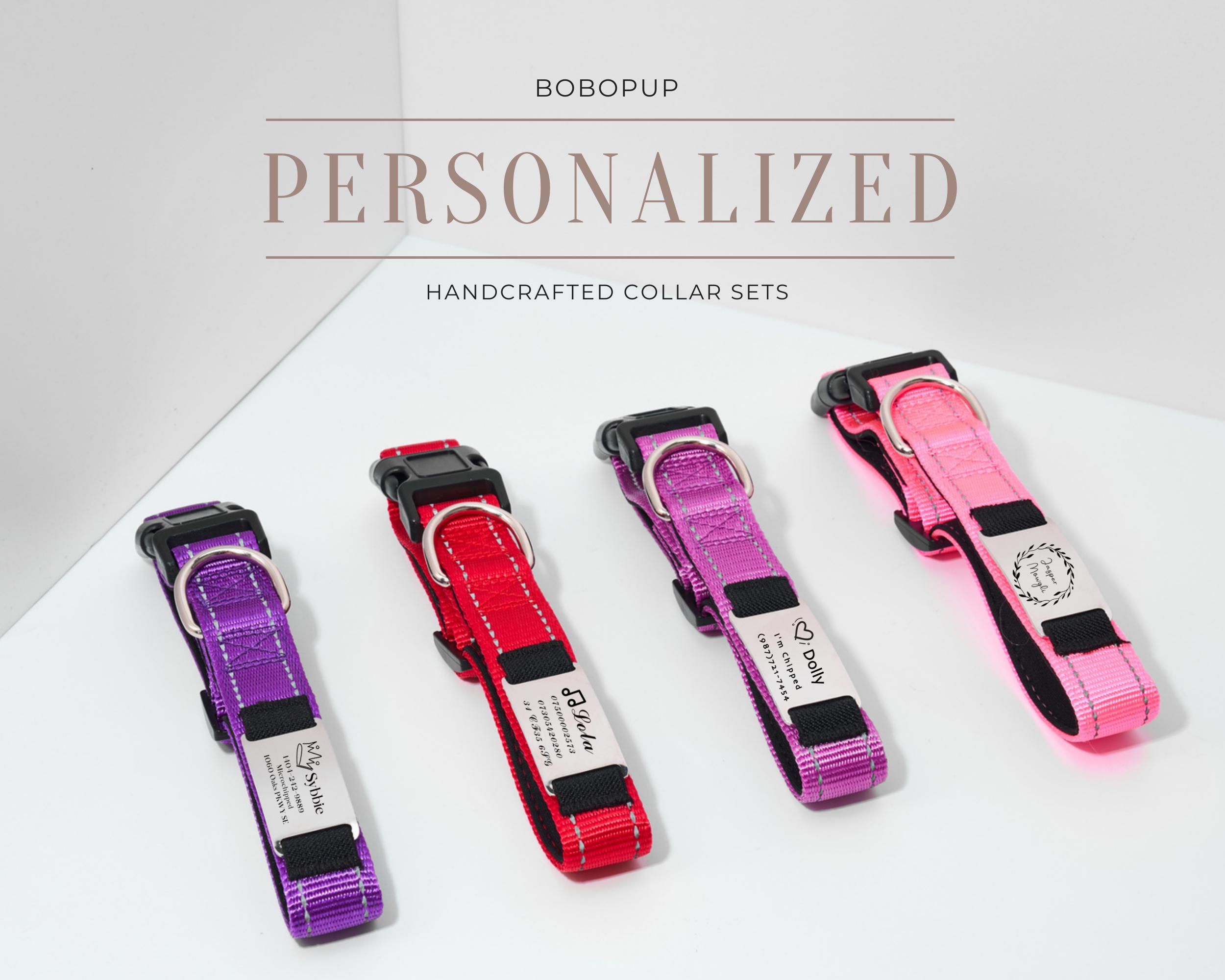 Collare Cane Riflettente Personalizzato - Con Targhetta In Acciaio Inox, Imbottito E Sicuro - Foto 4