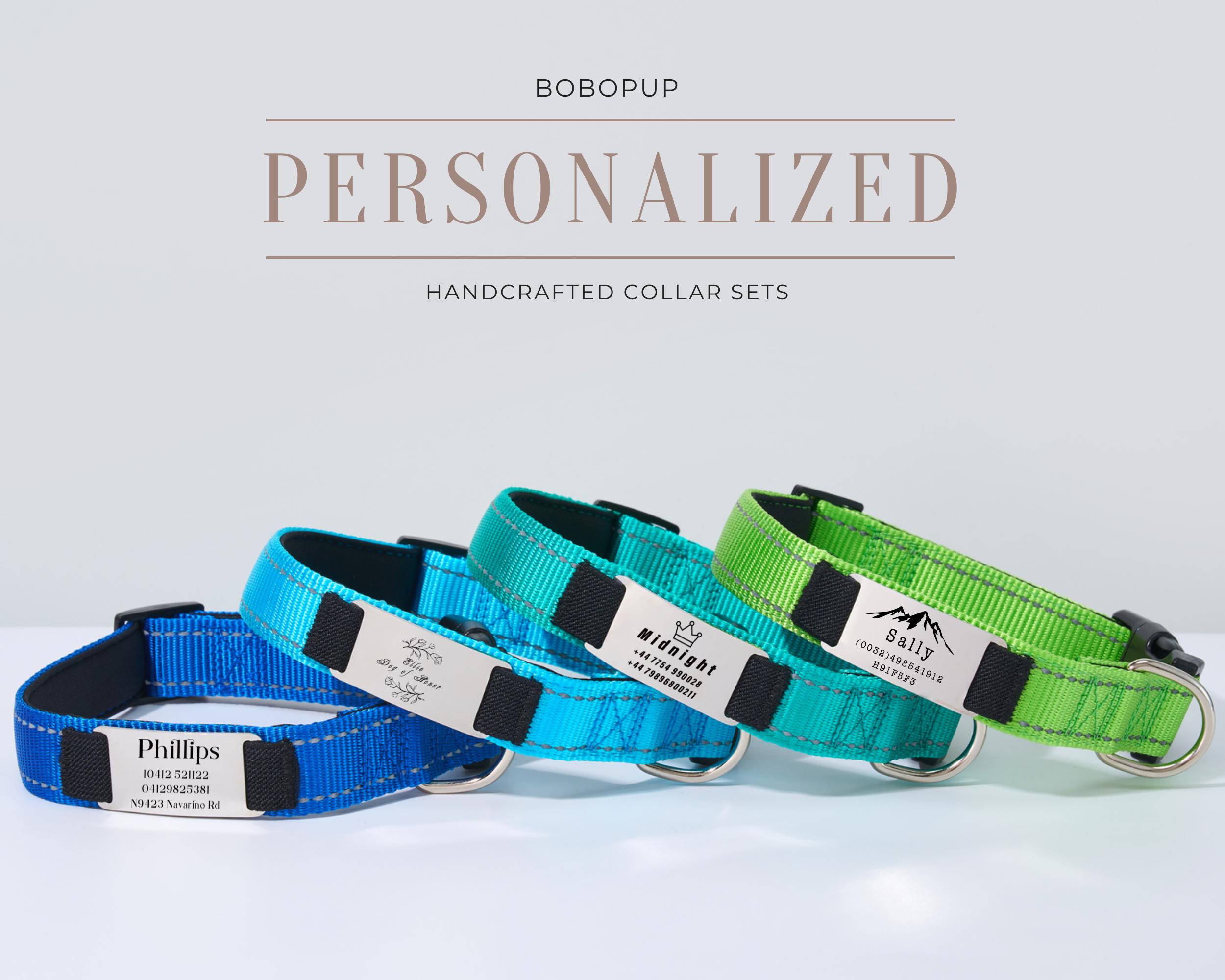 Dog Tag Edelstahl Personalisiertes Reflektierendes Halsband Fr Hunde &  Katzen  Mit Namensschild, Individuell Graviert Hundehalsband Reflektierend