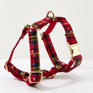 Personalisierte rote Weihnachten Hundehalsband Leine Set, Fancy Welpe Halsband Bowtie Set Leine für Weihnachtsgeschenk, kundenspezifisches Hundegeschirr Leine Set Bild 5