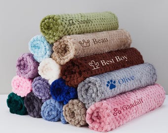 Personalisierte gestickte Haustier-Decke, kundenspezifische Fleece-Hundedecke