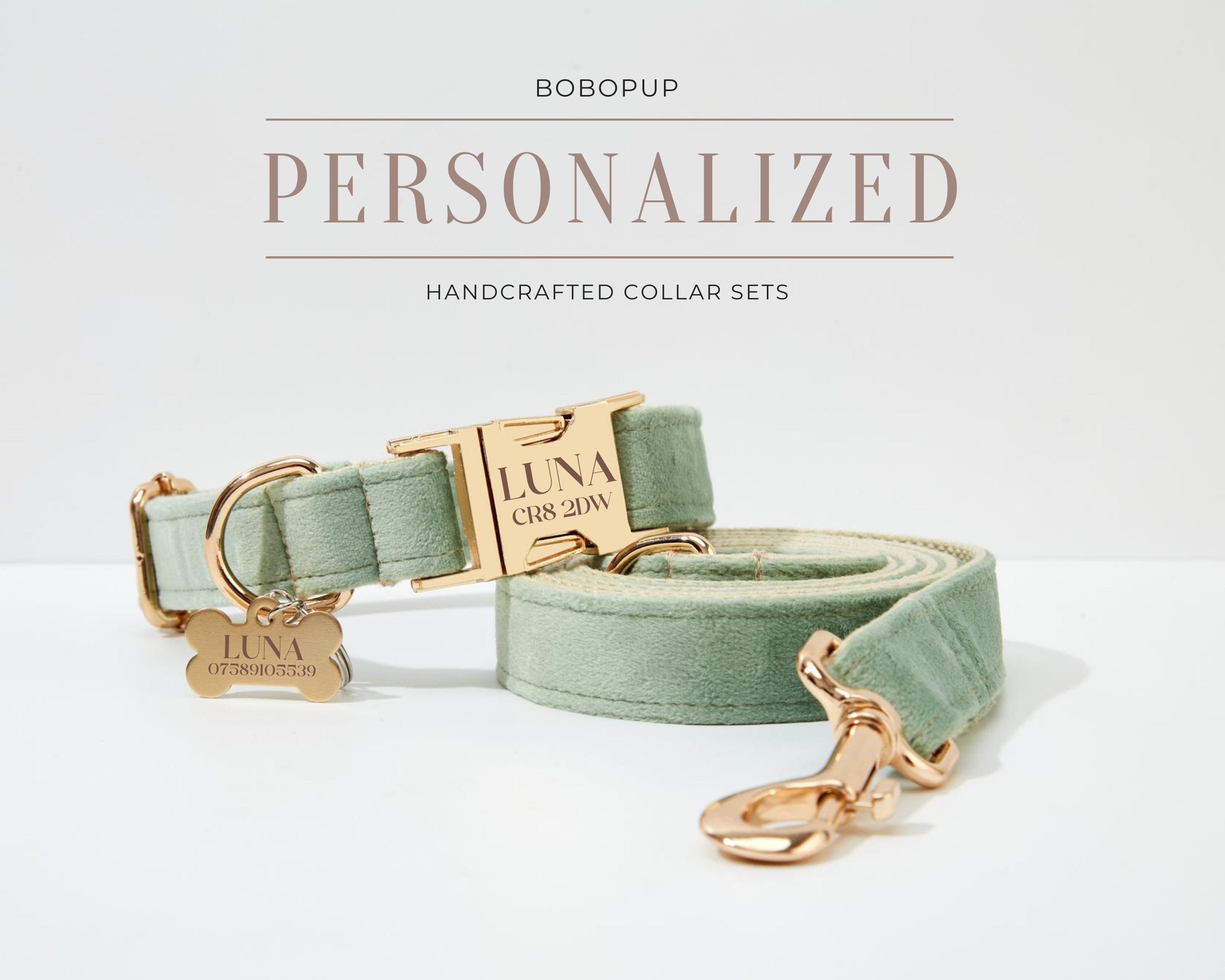 3-teiliges Hundehalsband-Set Für Hochzeiten – Mit Blume, Ringbox & Perlenleine (verstellbar)