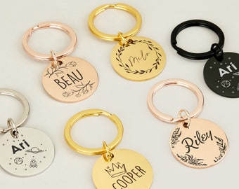 Luxurious Dog Tag with Personalization, Engraved Name ID Tag for Dogs and Cats, Cat Collar Tag Charm with Name Engraving, Free Shipping