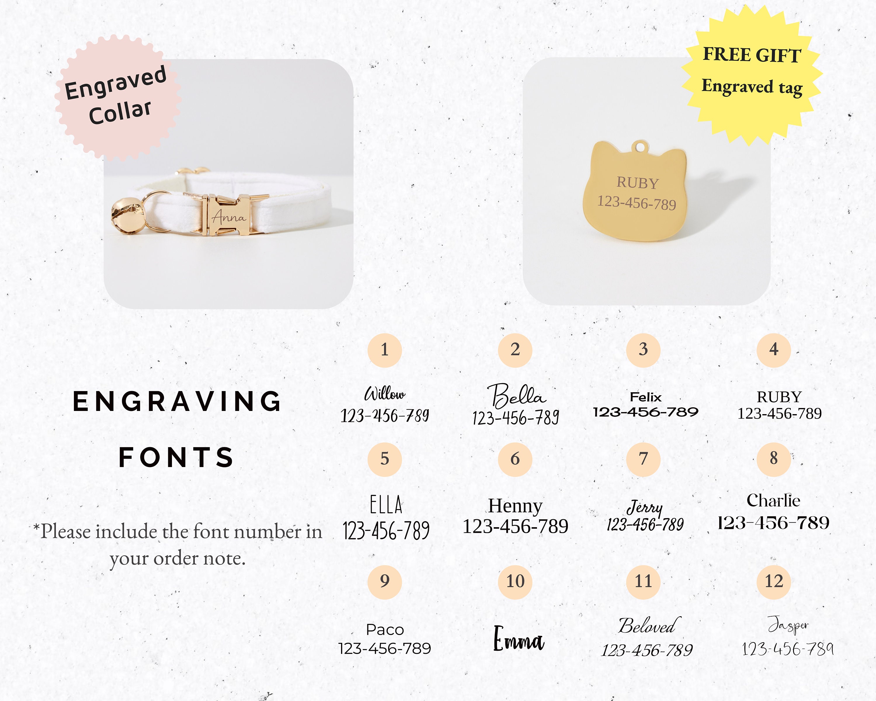 Produktbild von Personalisiertes Wildleder Hundehalsband Mit Text, Halsbänder