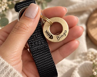 Custom Dog Collar Tag, Front and Back Engraving with Name and Contact Details,Pet Christmas Gift