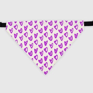 Copy of Purple Hearts Dog Bandana with Collar
