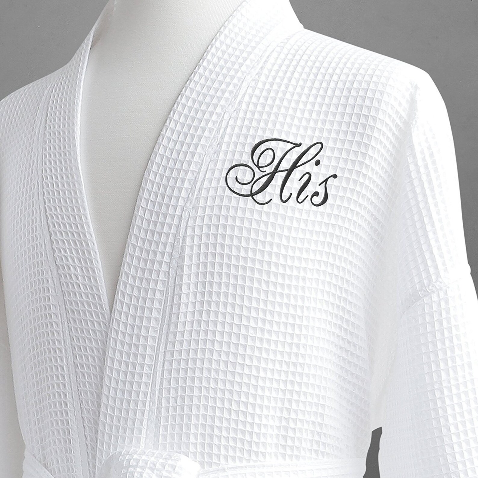 Personalized White Bath Robe 100 Cotton Luxury Bathrobe Etsy