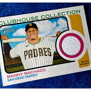 Manny Machado player worn jersey patch baseball card (San Diego