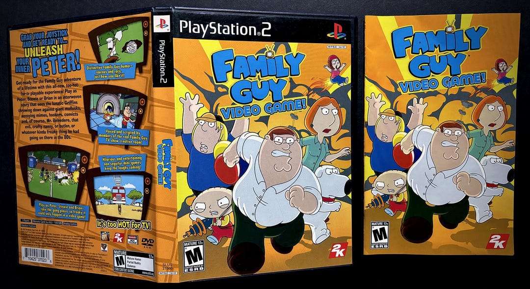 Family Guy (PS2) Original Case, Original Slip Cover & Booklet ONLY* No ...