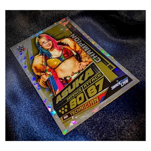 Asuka (2019) Topps WWE Slam Attax Universe Champion Karte, Prism Holo Folie, sehr selten, kostenloser Versand!