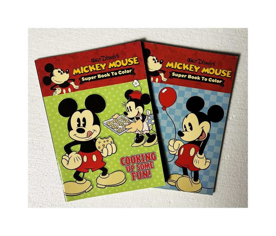 Disney's Mickey Mouse Coloring Books, What A Fine Day! & Cooking up