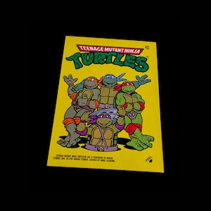Adesivo/cartão colecionável do time de tartarugas Teenage Mutant Ninja Turtles 1989 (TMNT), da Topps, frete grátis!