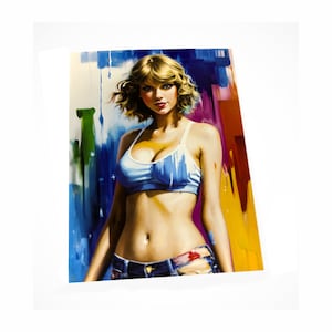 Carte de croquis Taylor Swift/impression carte à collectionner d'art exclusive, livraison gratuite !
