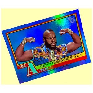 Mr. T: The A-Team (2013) Topps 75周年記念レインボーホイルチェイスカード + オリジナルベースカード、レア* 送料無料!