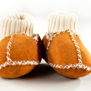 Pelage dagneau Chaussures pour bébés avec tricots pantoufles Chaussons lavables image 8