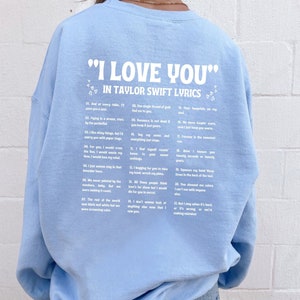 I Love You in TS lyrics Sweatshirt, TS Midnight Merch, Midnights Crewneck