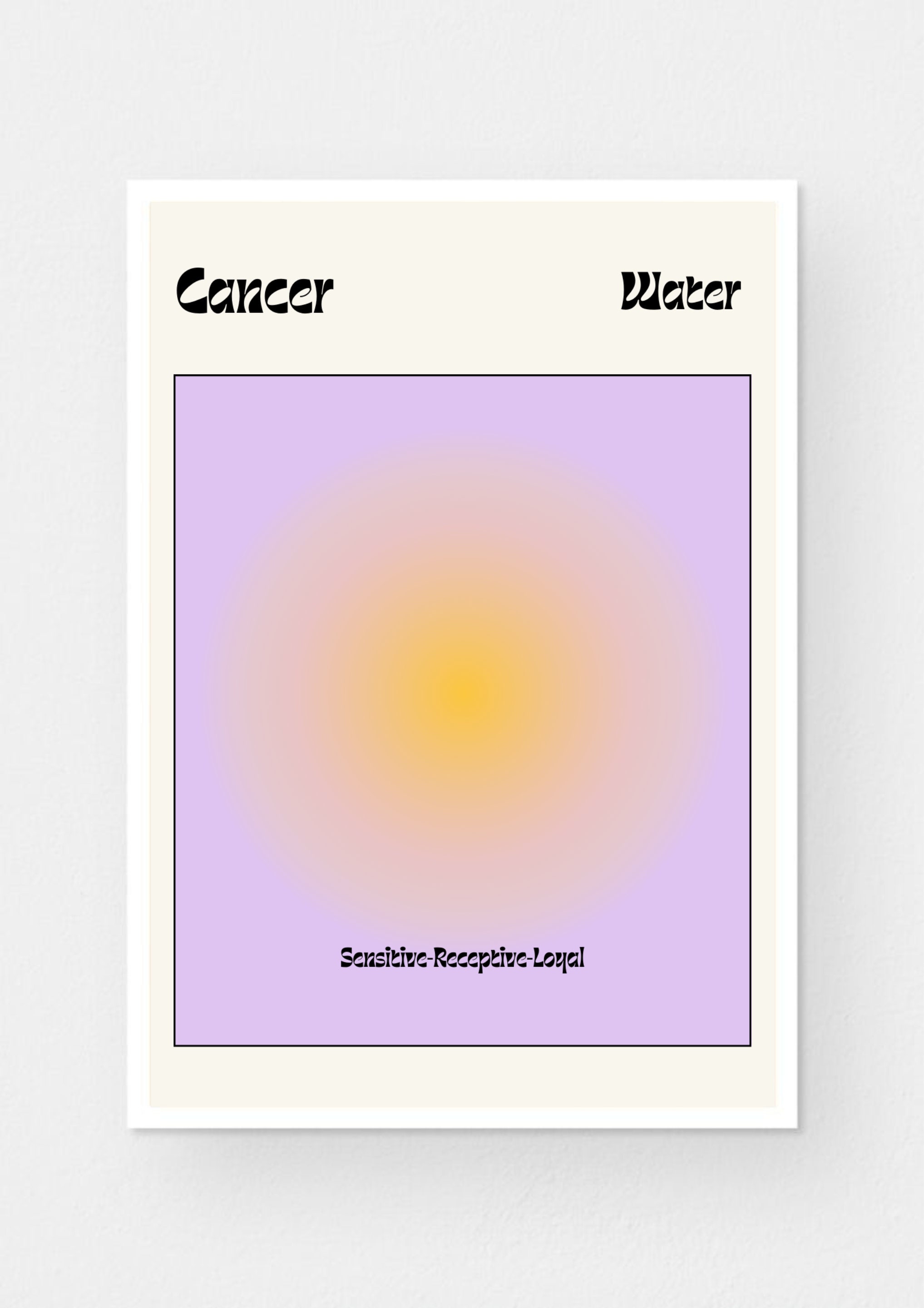 Cancer Wall Art, Zodiac Sign, College Dorm Poster, Cancer Print, Zodiac ...