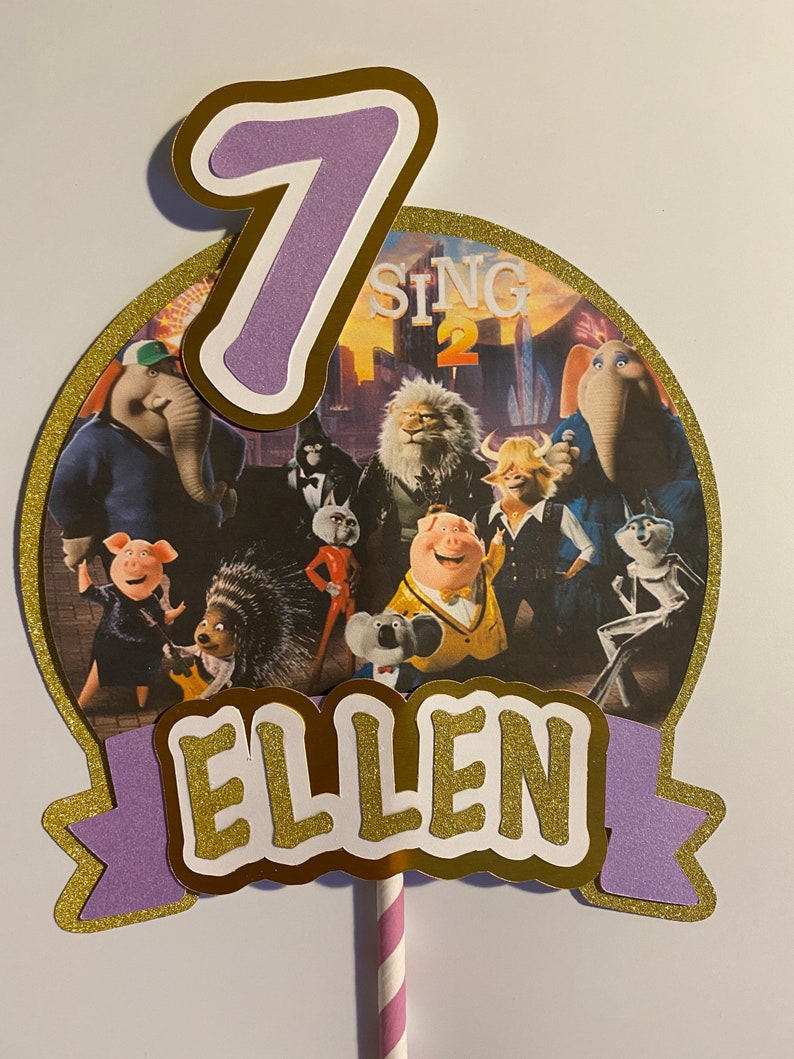 Sing 2 / Sing Party Themed Cake Topper Etsy Ireland