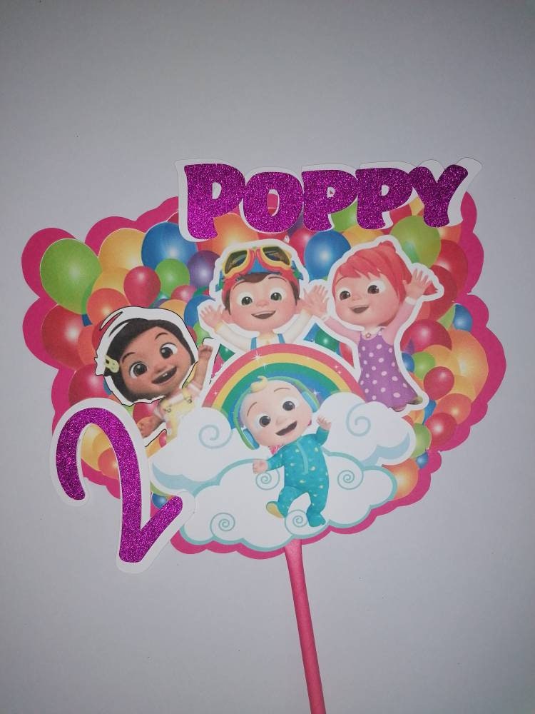 Themed Colourful Cake Topper Etsy