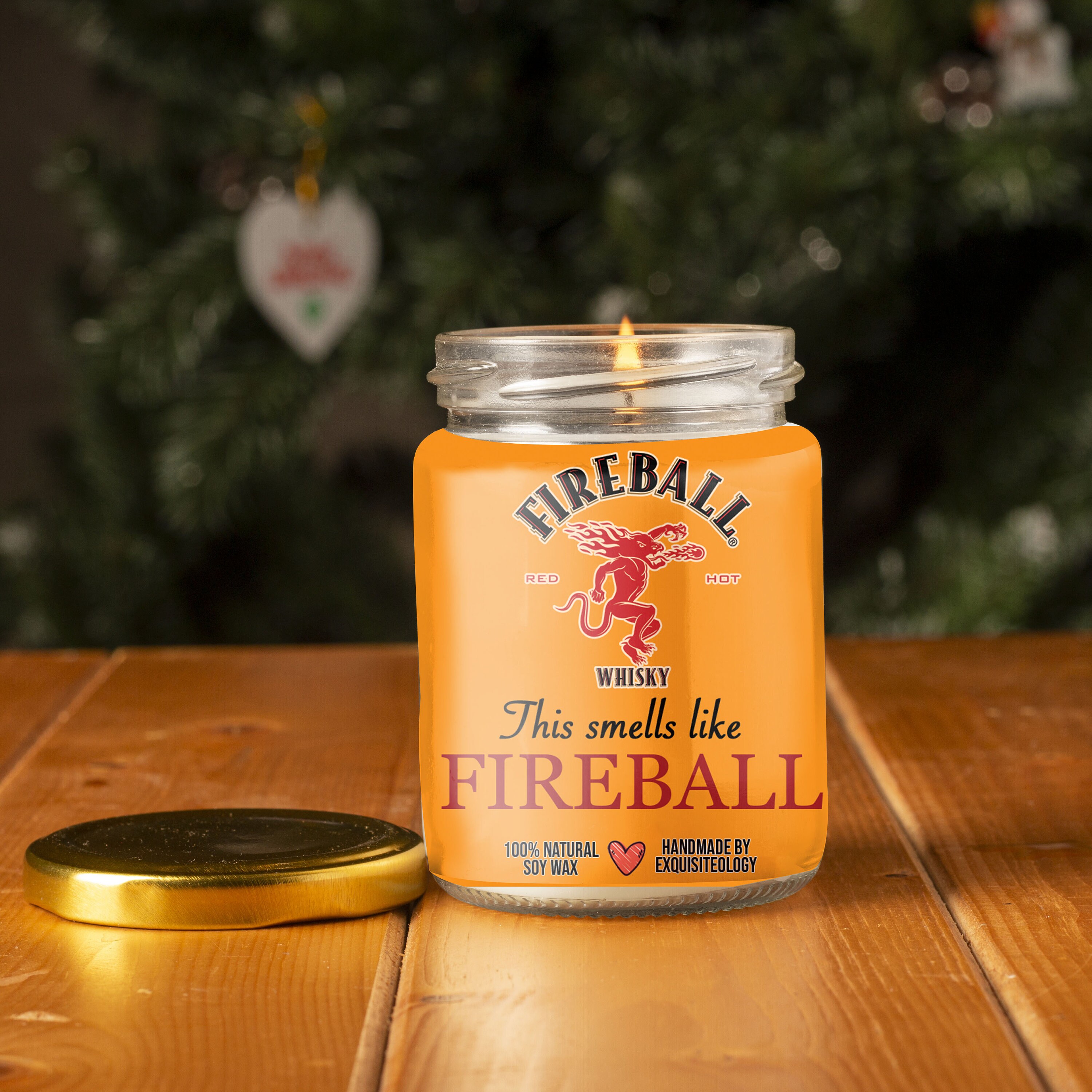 Smells Like Fireball Candle Funny Candles Celebrity Gifts Etsy