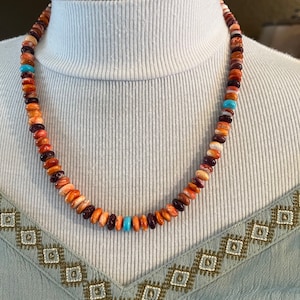 Spiny Oyster Roundell Bead Necklace