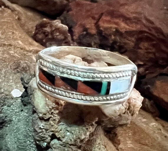 Inlay Multi Stone Ring - Gem