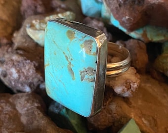 Sterling Silver with Natural Turquoise Ring