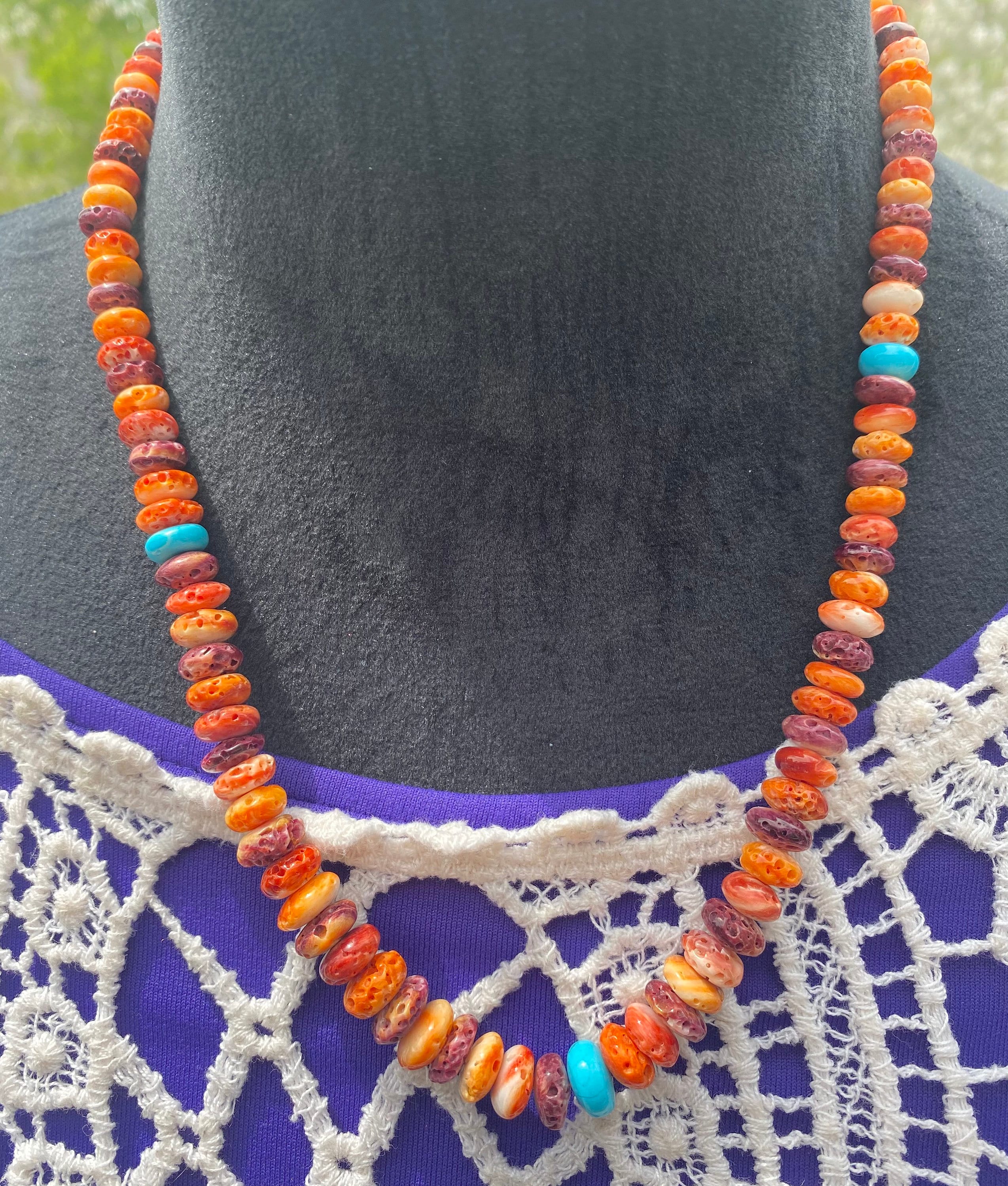 Spiny Oyster Beaded Necklace Etsy