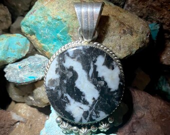 Sterling Silver Zebra Jasper Pendant