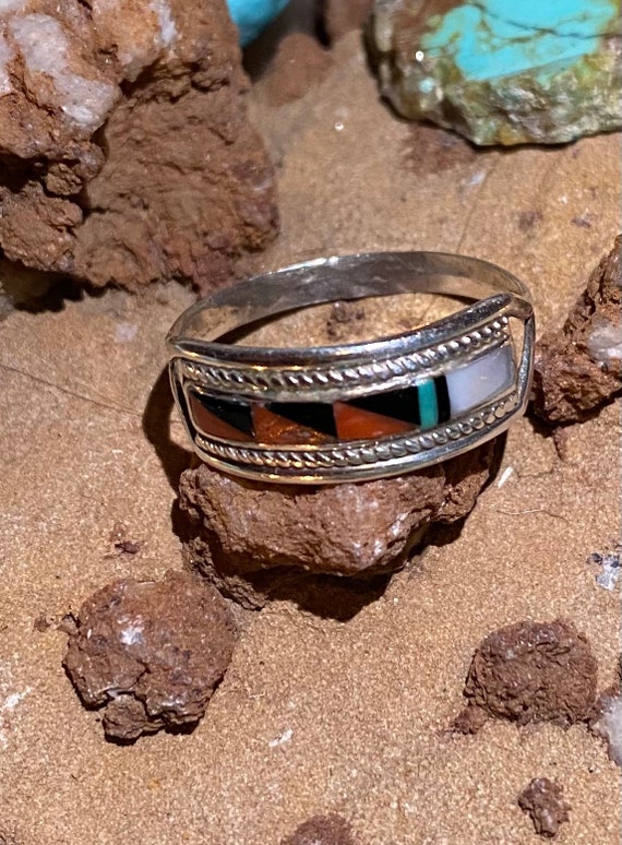 Inlay Multi Stone Ring - Gem