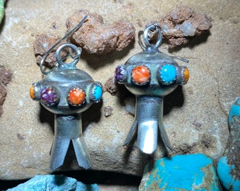Multi stone Sterling Silver Blossom Earrings