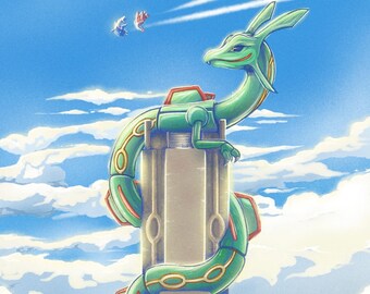 A Meeting - Rayquaza Print