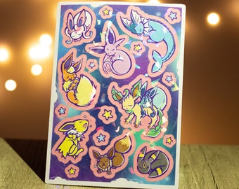 Eeveelutions - A6 Sticker sheet