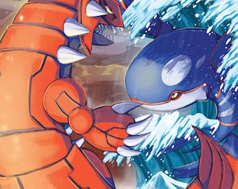 Stand-off - Groudon and Kyogre Print