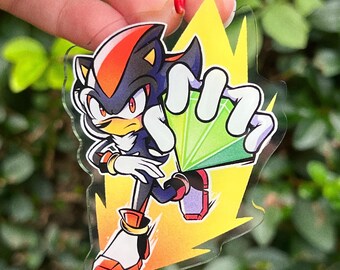 Shadow the Hedgehog - Double-sided acrylic charm