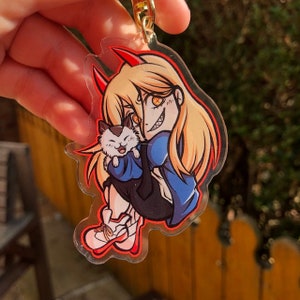 Power and Meowy - Double-sided acrylic charm