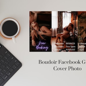 Boudoir Facebook Group Cover Photo, CANVA Template, Boudoir Photography, Boudoir Marketing, Boudoir Facebook Group, Photographer Marketing