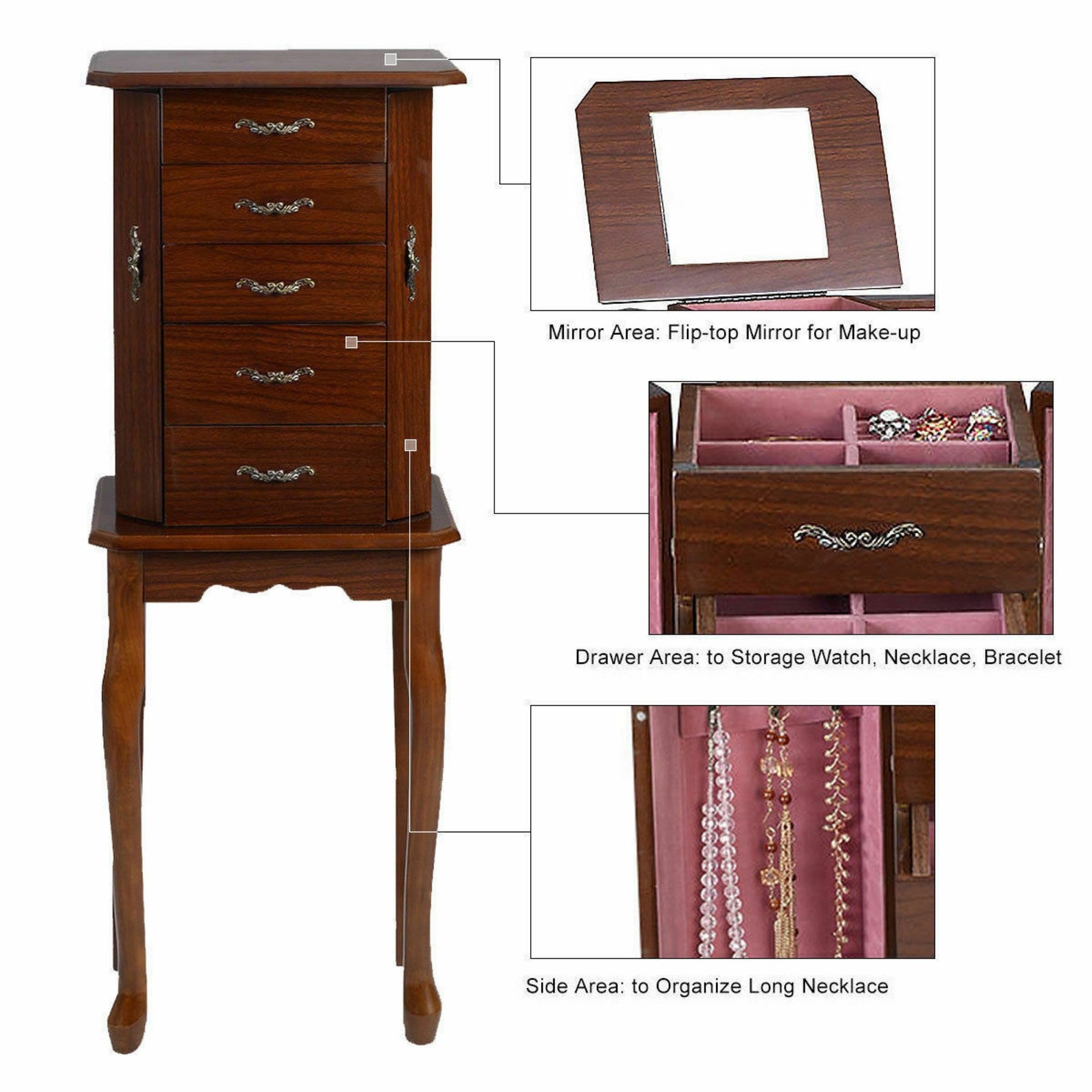 Vintage Jewelry Collection Chest Armoire Classify Etsy