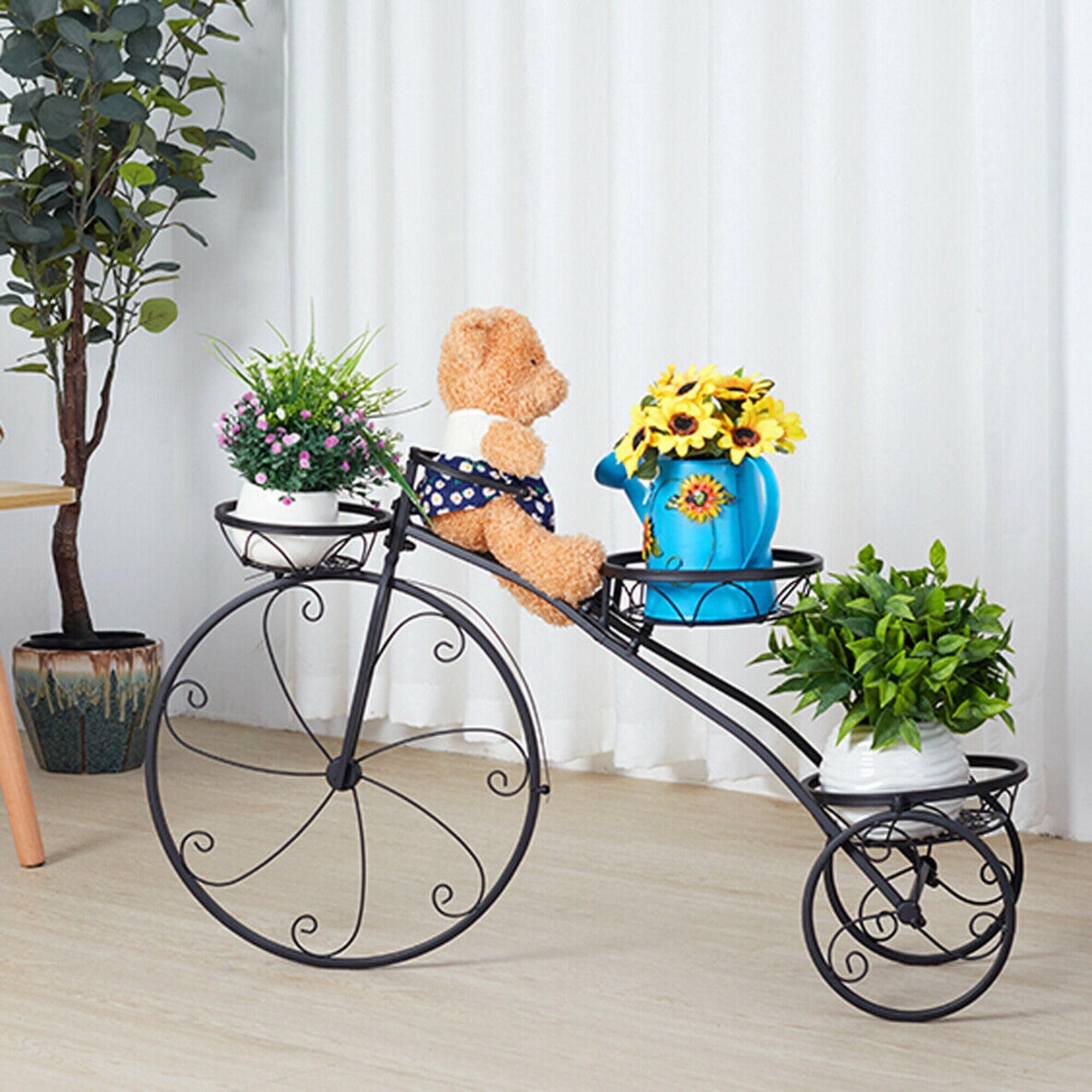 Bicycle Plant Stand Display Flower Rack Shelf 3 Tiered Etsy