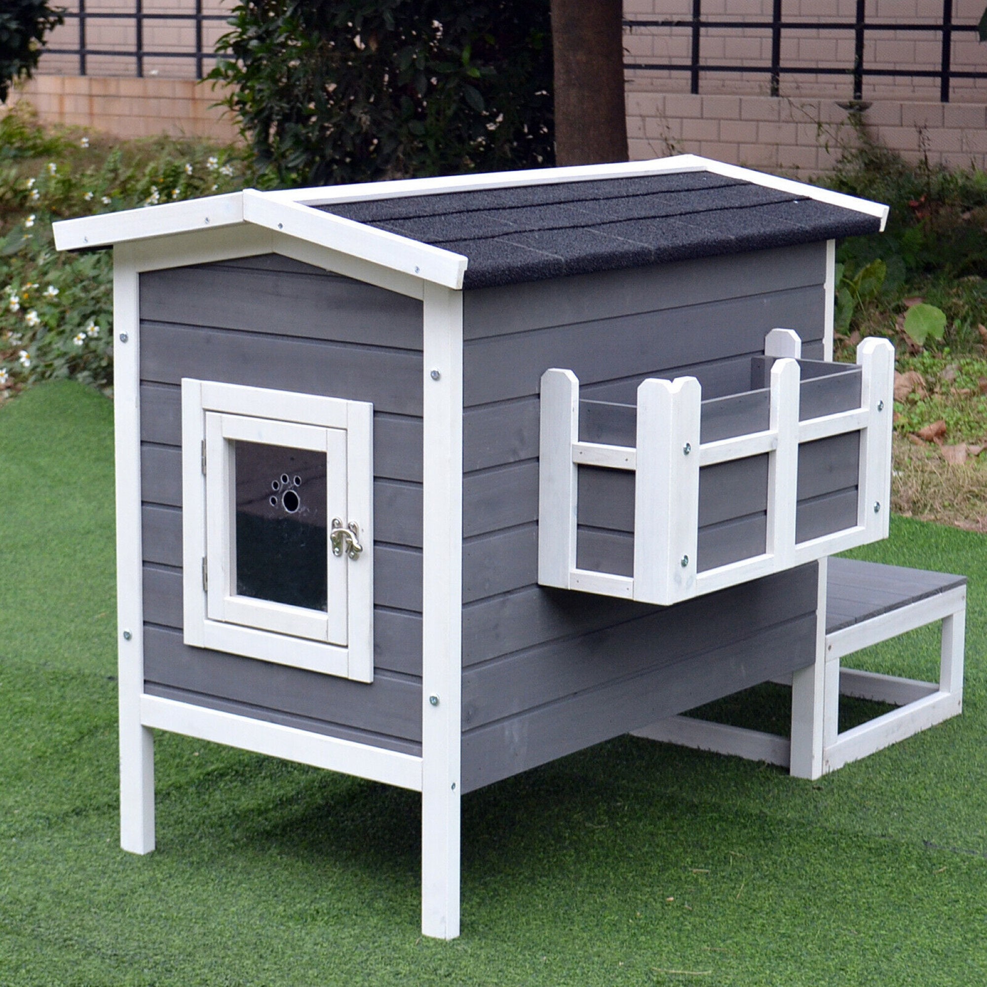 Cat Kennel House Luxury Wooden Waterproof Solid Wood Etsy