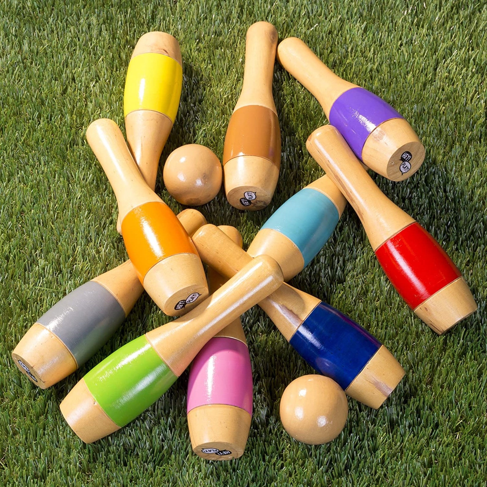 Lawn Bowling Set 9.5 Inch Wooden Easy Fun Game with Nylon Etsy