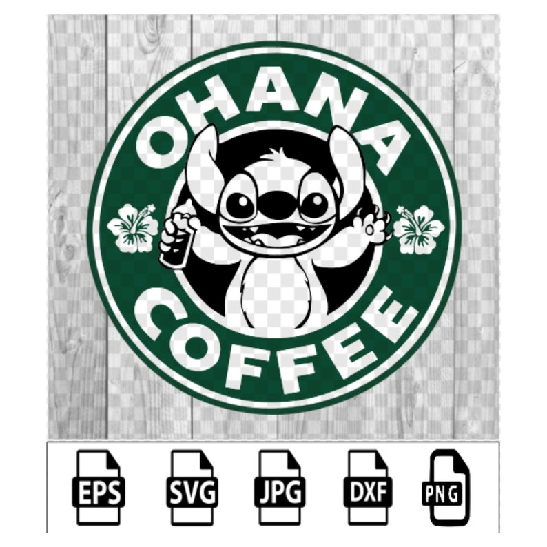 Download Starbucks Logo Parody Ohana Coffee Starbucks Logo Logo Etsy