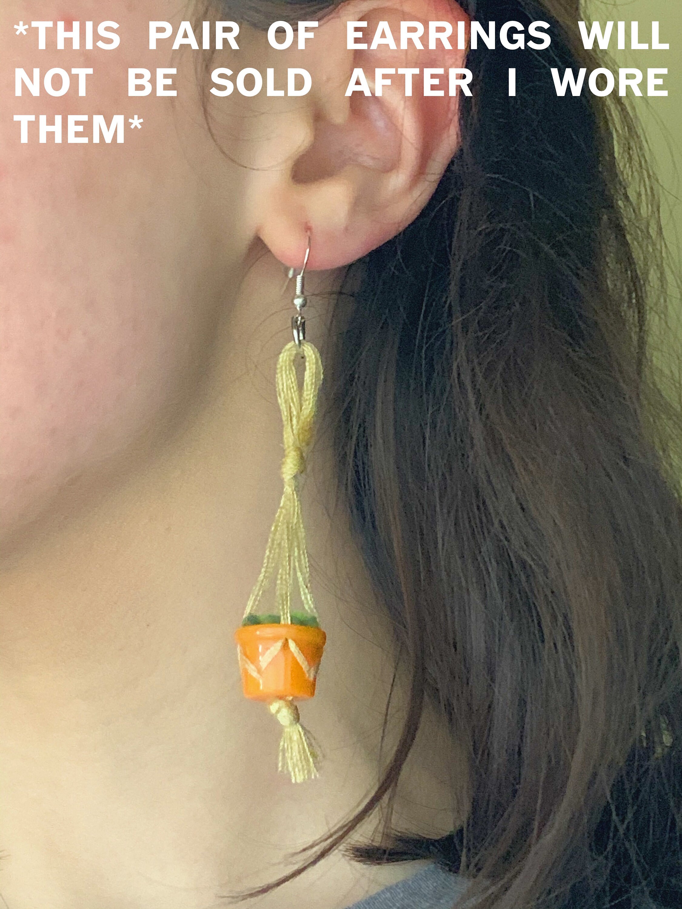 Hanging Plant Earrings Etsy