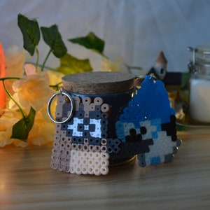 regular show mordicai and rigby face keychains