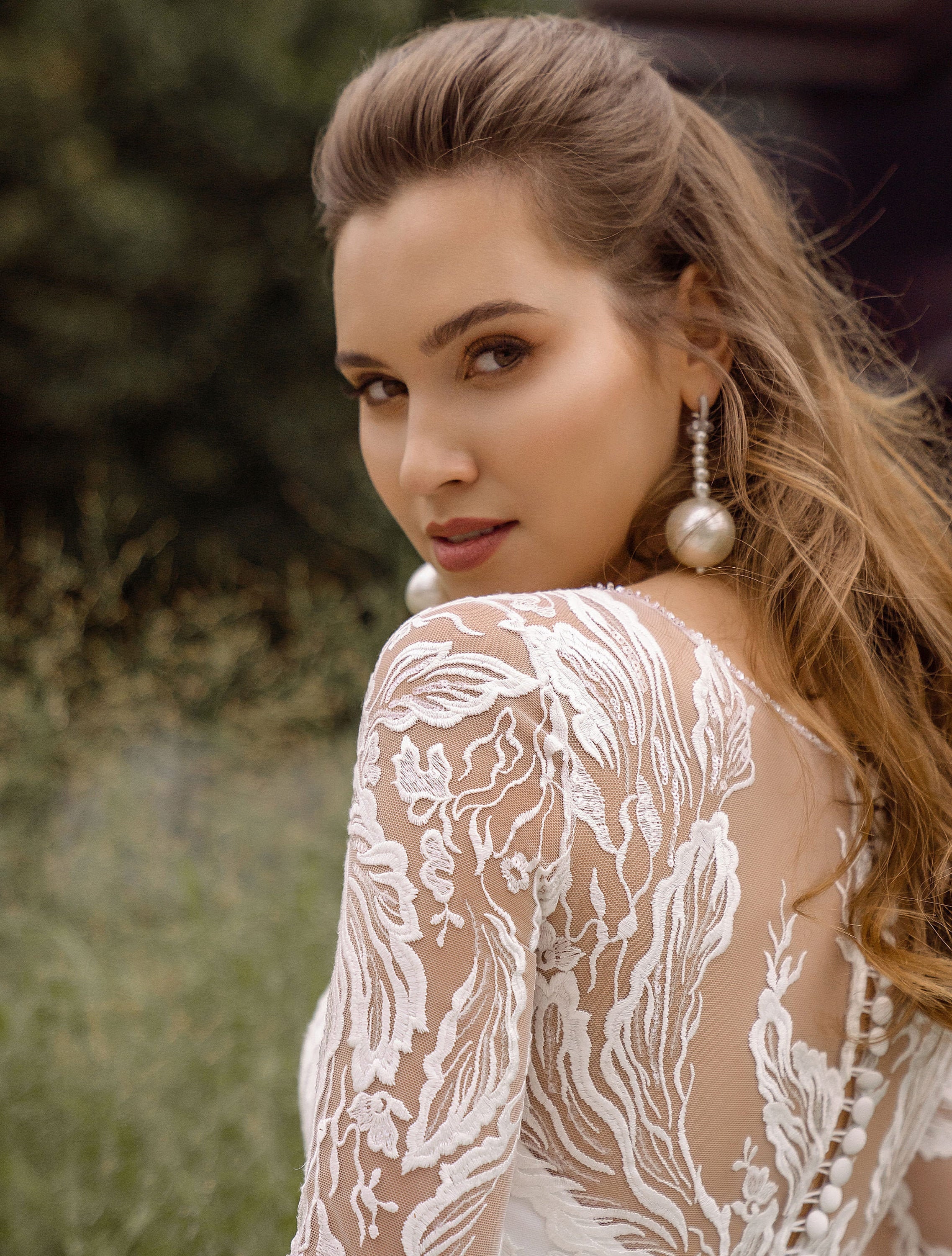 Lace Wedding Dress, Sweetheart Neck, Open Back Wedding Dress, Say Yes